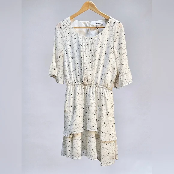 BB Dakota Dots On Dots Dress Ivory S
